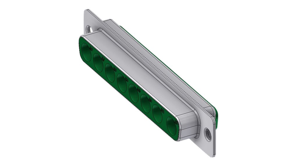 D-Sub hybrid-socket, Socket, 8W8, Soldering Lugs